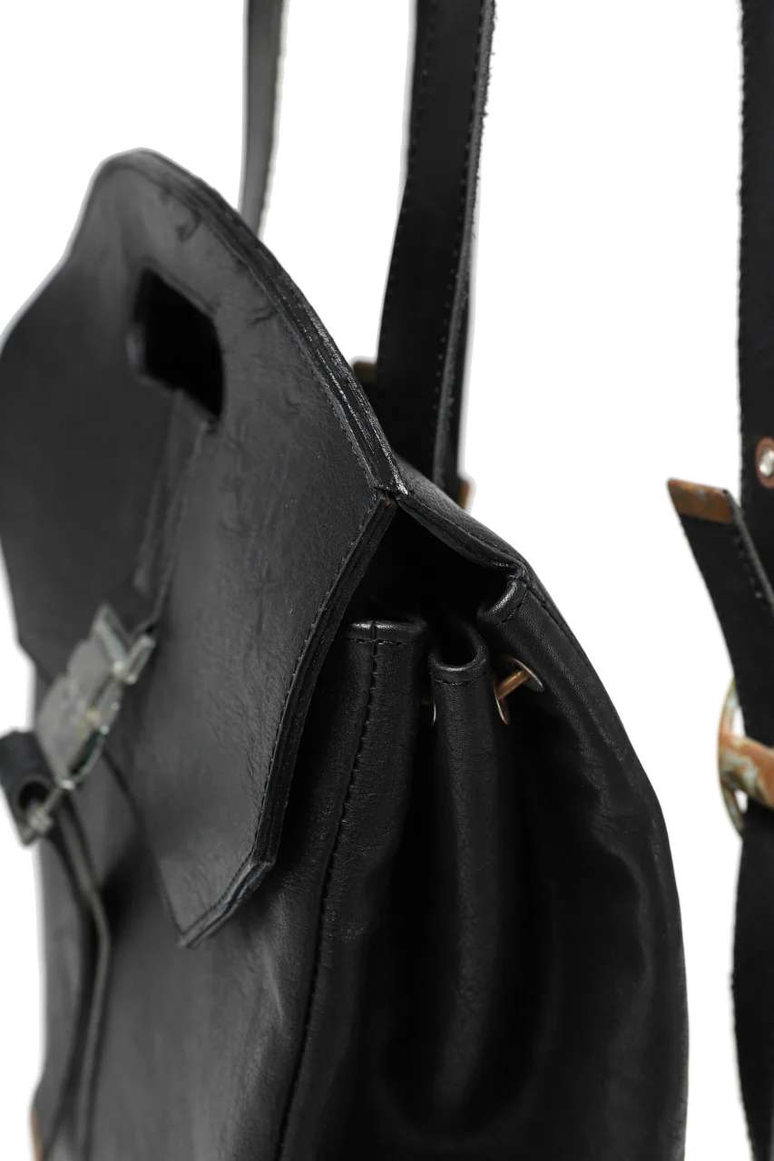 ierib BARK 2WAY HAND RUCKSACK / FVT Oiled Horse (BLACK) - Image 20