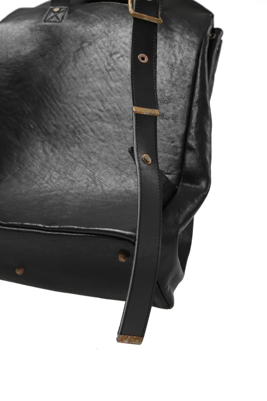 ierib BARK 2WAY HAND RUCKSACK / FVT Oiled Horse (BLACK) - Image 24
