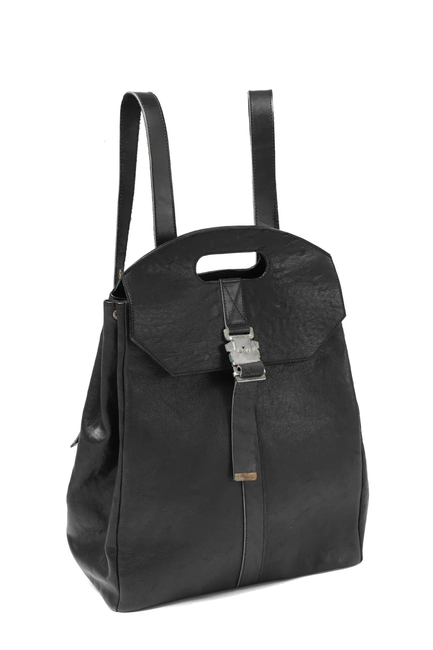 ierib BARK 2WAY HAND RUCKSACK / FVT Oiled Horse (BLACK) - Image 4