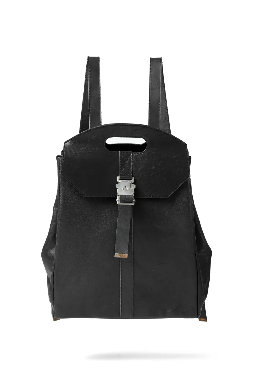 ierib BARK 2WAY HAND RUCKSACK / FVT Oiled Horse (BLACK) - Image 5