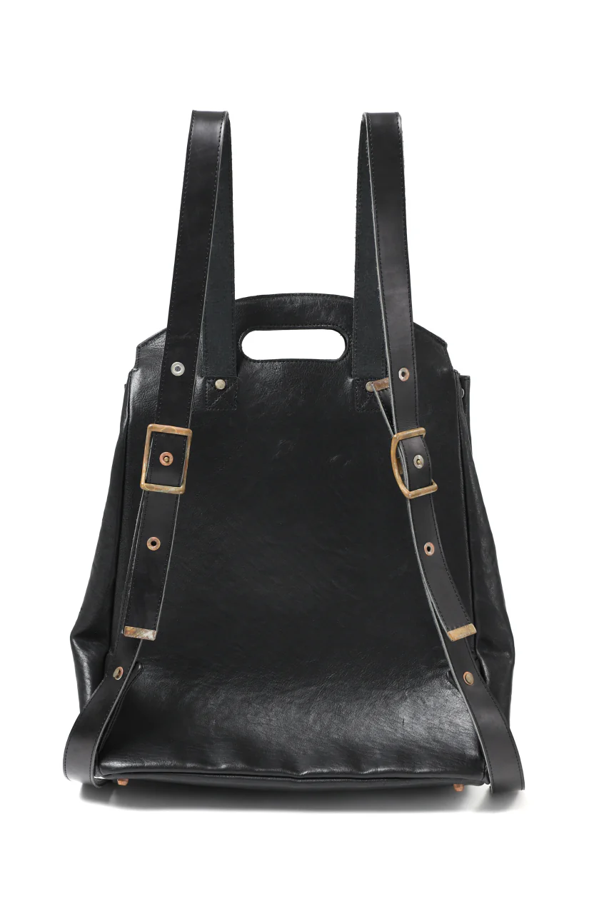 ierib BARK 2WAY HAND RUCKSACK / FVT Oiled Horse (BLACK) - Image 6