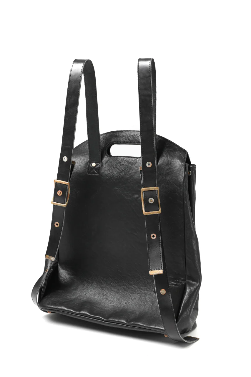 ierib BARK 2WAY HAND RUCKSACK / FVT Oiled Horse (BLACK) - Image 7