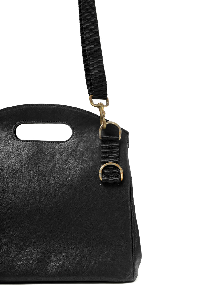 ierib BARK 2WAY HAND SHOULDER BAG / FVT Oiled Horse (BLACK) - Image 15