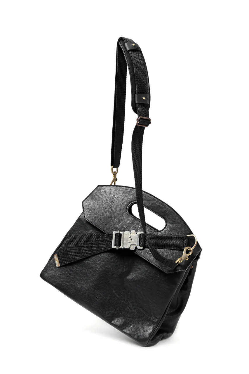 ierib BARK 2WAY HAND SHOULDER BAG / FVT Oiled Horse (BLACK) - Image 2