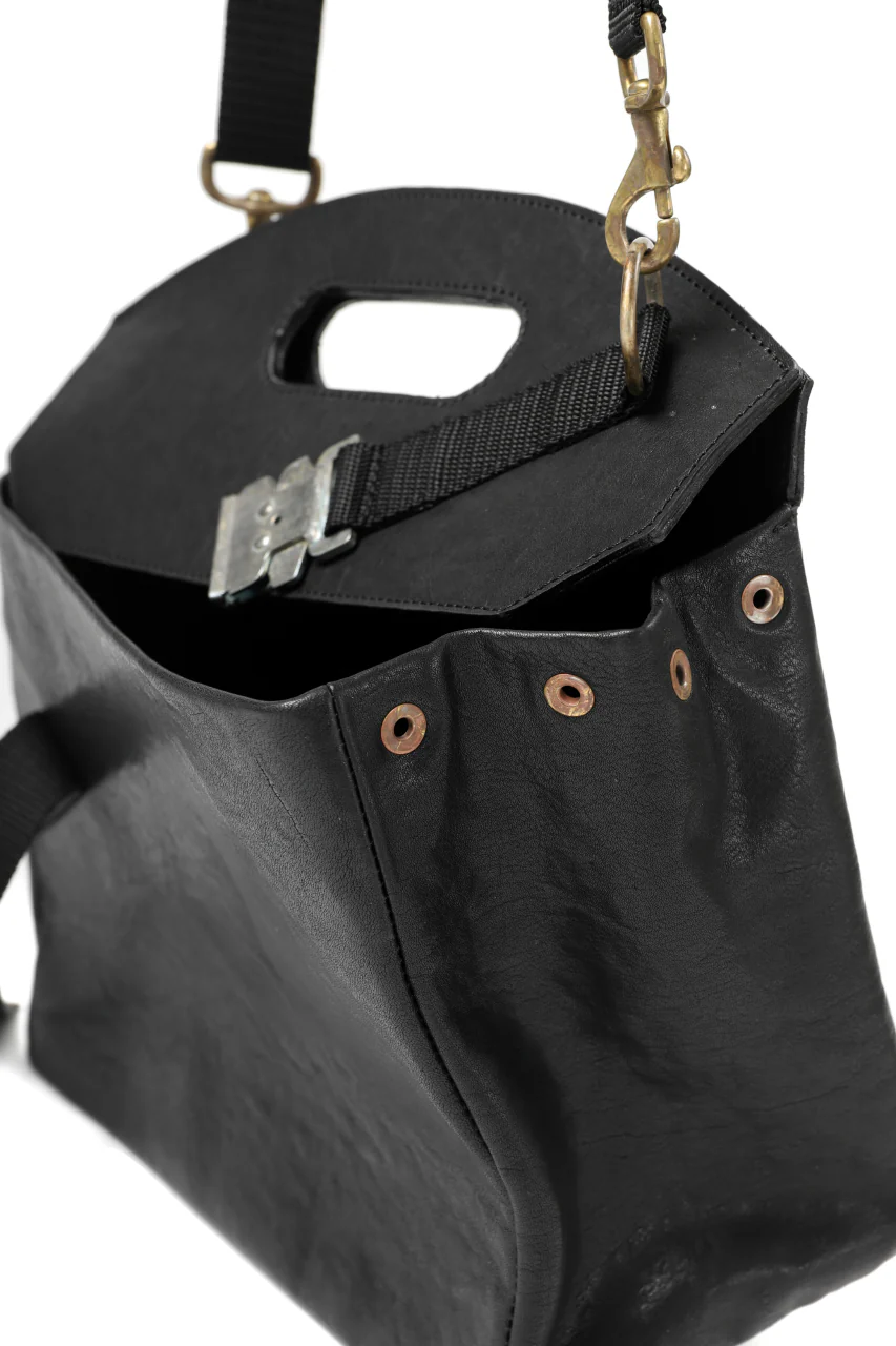 ierib BARK 2WAY HAND SHOULDER BAG / FVT Oiled Horse (BLACK) - Image 21