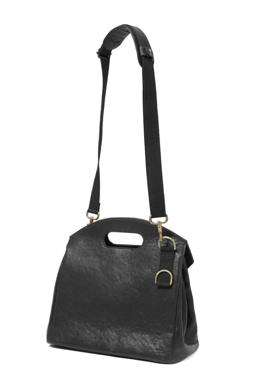 ierib BARK 2WAY HAND SHOULDER BAG / FVT Oiled Horse (BLACK) - Image 8