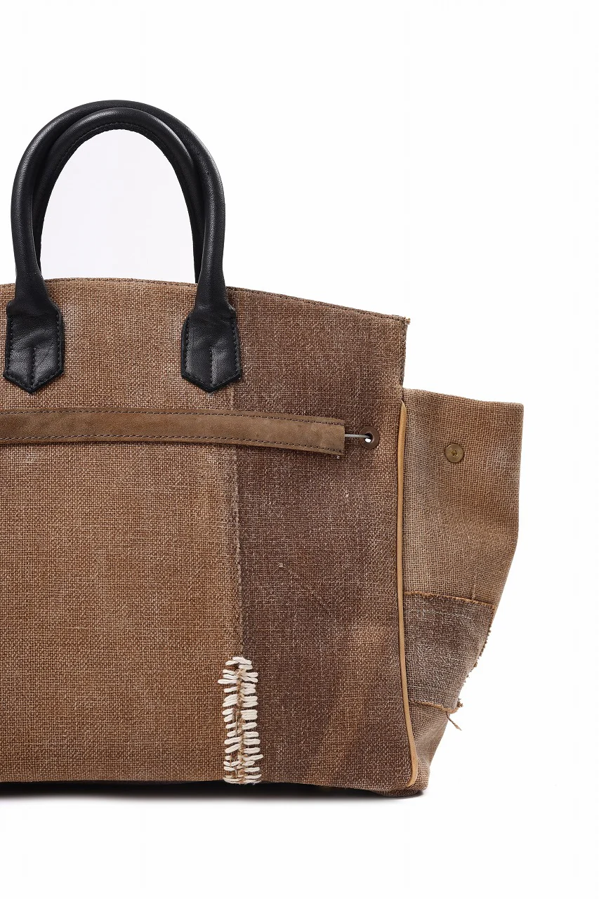 ierib Bark Bag #30 type-2  / Vintage SAKABUKURO + Waxed Horse Butt Leather (BROWN / BLACK) - Image 10