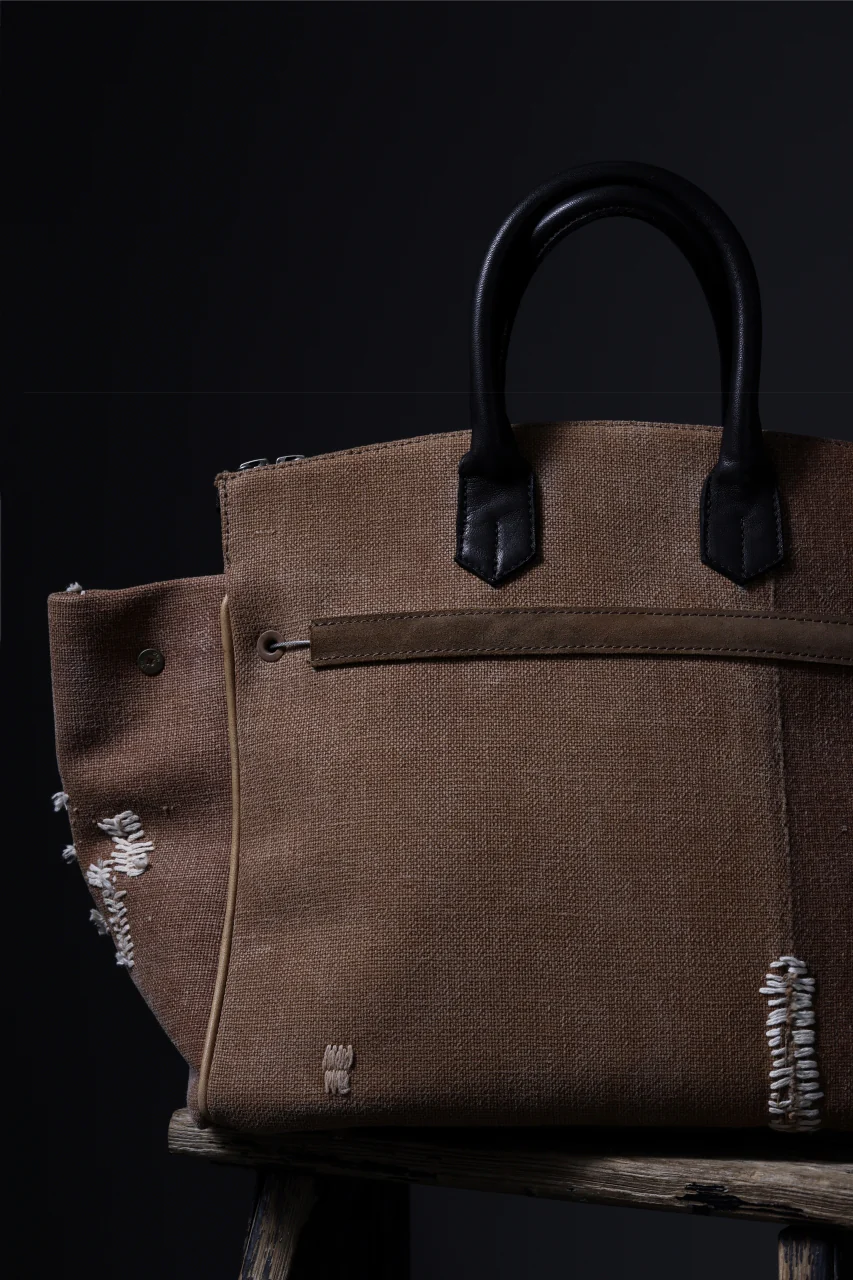 ierib Bark Bag #30 type-2  / Vintage SAKABUKURO + Waxed Horse Butt Leather (BROWN / BLACK) - Image 23
