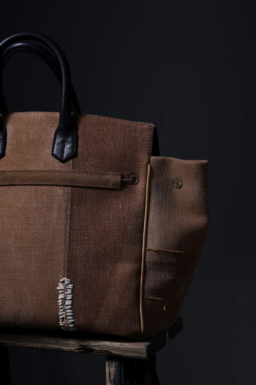 ierib Bark Bag #30 type-2  / Vintage SAKABUKURO + Waxed Horse Butt Leather (BROWN / BLACK) - Image 24