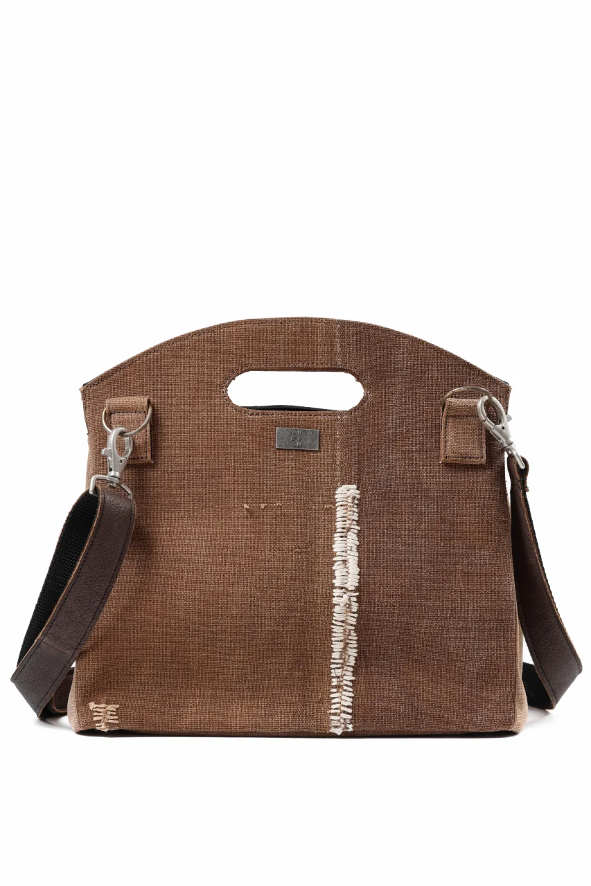 ierib Bark Hand Bag 30 / Vintage SAKABUKURO (BROWN) - Image 3