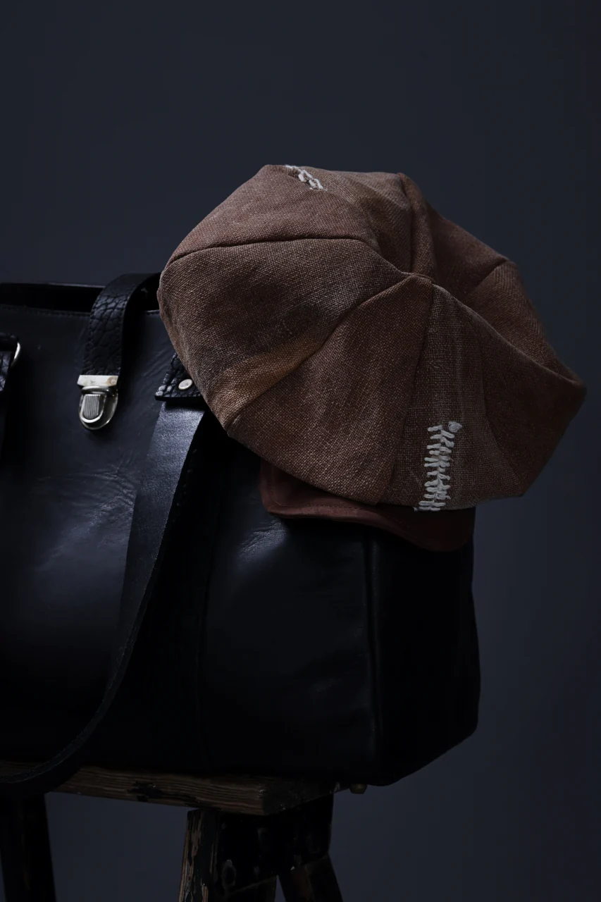 ierib Casquette Cap / Vintage SAKABUKURO x Lamb Suede Leather (BROWN #a) - Image 13
