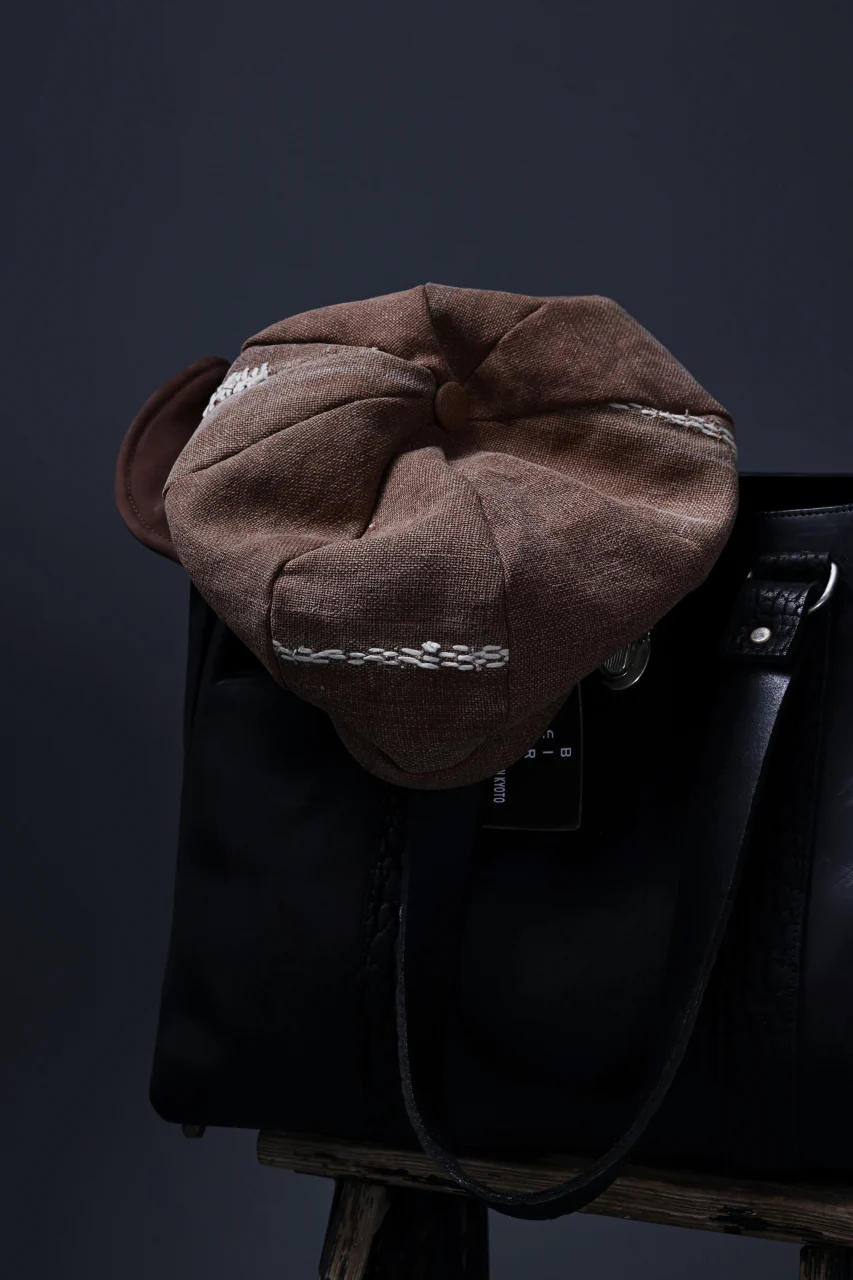 ierib Casquette Cap / Vintage SAKABUKURO x Lamb Suede Leather (BROWN #a) - Image 15