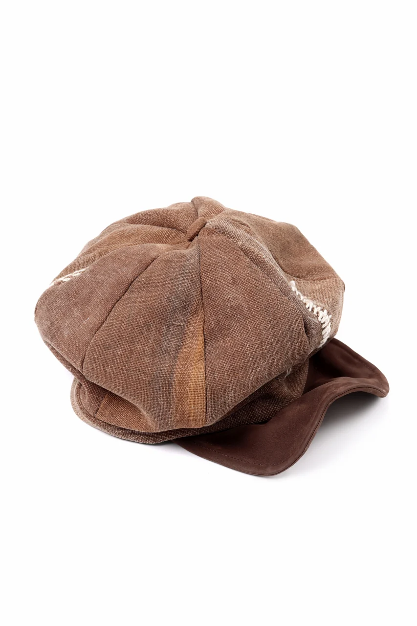 ierib Casquette Cap / Vintage SAKABUKURO x Lamb Suede Leather (BROWN #a) - Image 3
