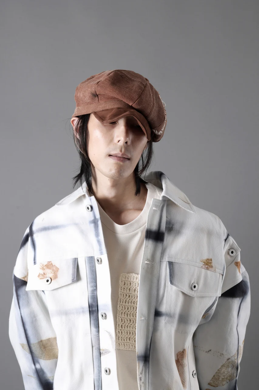 ierib Casquette Cap / Vintage SAKABUKURO x Lamb Suede Leather (BROWN #B) - Image 15