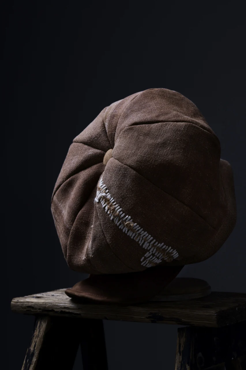 ierib Casquette Cap / Vintage SAKABUKURO x Lamb Suede Leather (BROWN #B) - Image 26