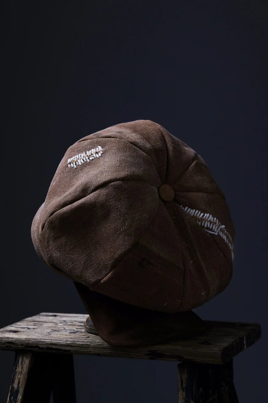 ierib Casquette Cap / Vintage SAKABUKURO x Lamb Suede Leather (BROWN #B) - Image 27