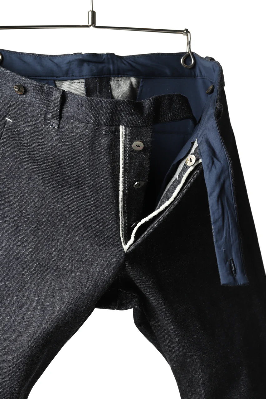 ierib CURVED TROUSERS / 19oz JAPANESE SELVEDGE DENIM (INDIGO) - Image 19