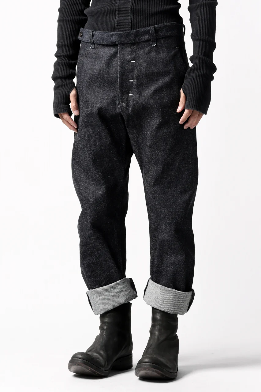 ierib CURVED TROUSERS / 19oz JAPANESE SELVEDGE DENIM (INDIGO) - Image 28