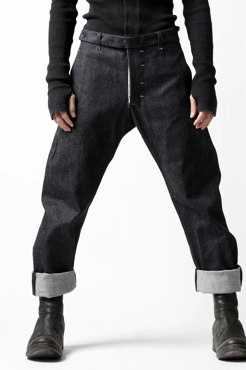 ierib CURVED TROUSERS / 19oz JAPANESE SELVEDGE DENIM (INDIGO) - Image 31