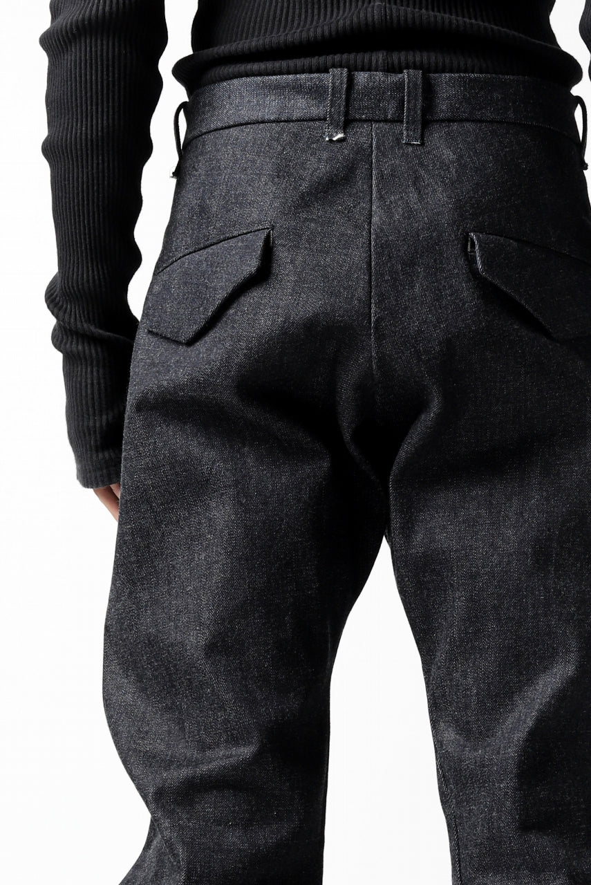 ierib CURVED TROUSERS / 19oz JAPANESE SELVEDGE DENIM (INDIGO) - Image 35