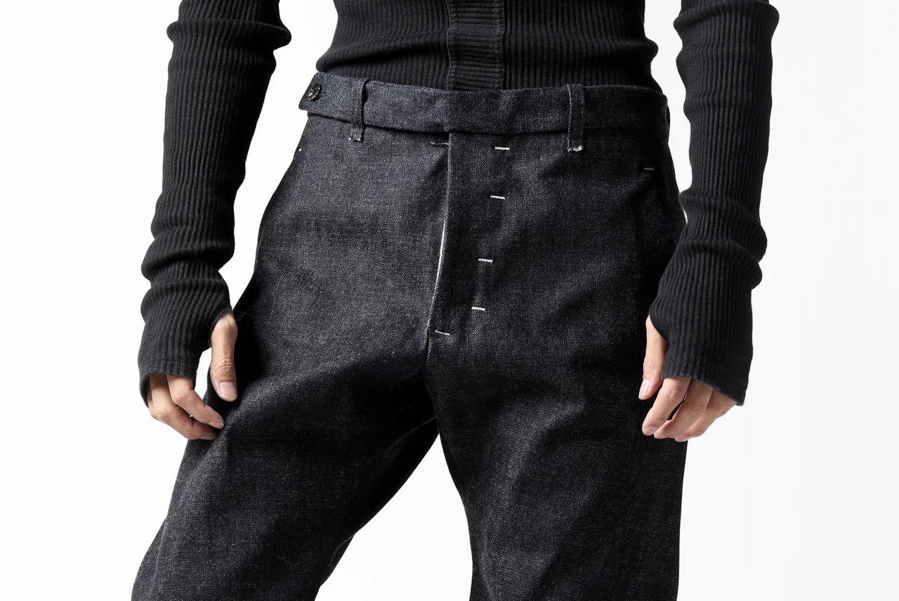 ierib CURVED TROUSERS / 19oz JAPANESE SELVEDGE DENIM (INDIGO) - Image 36