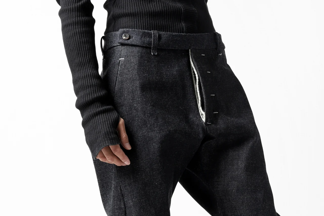 ierib CURVED TROUSERS / 19oz JAPANESE SELVEDGE DENIM (INDIGO) - Image 40