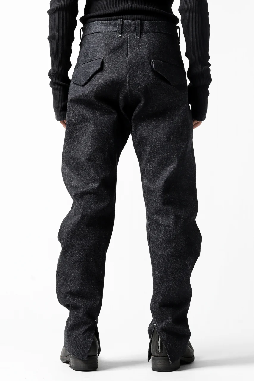 ierib CURVED TROUSERS / 19oz JAPANESE SELVEDGE DENIM (INDIGO) - Image 5