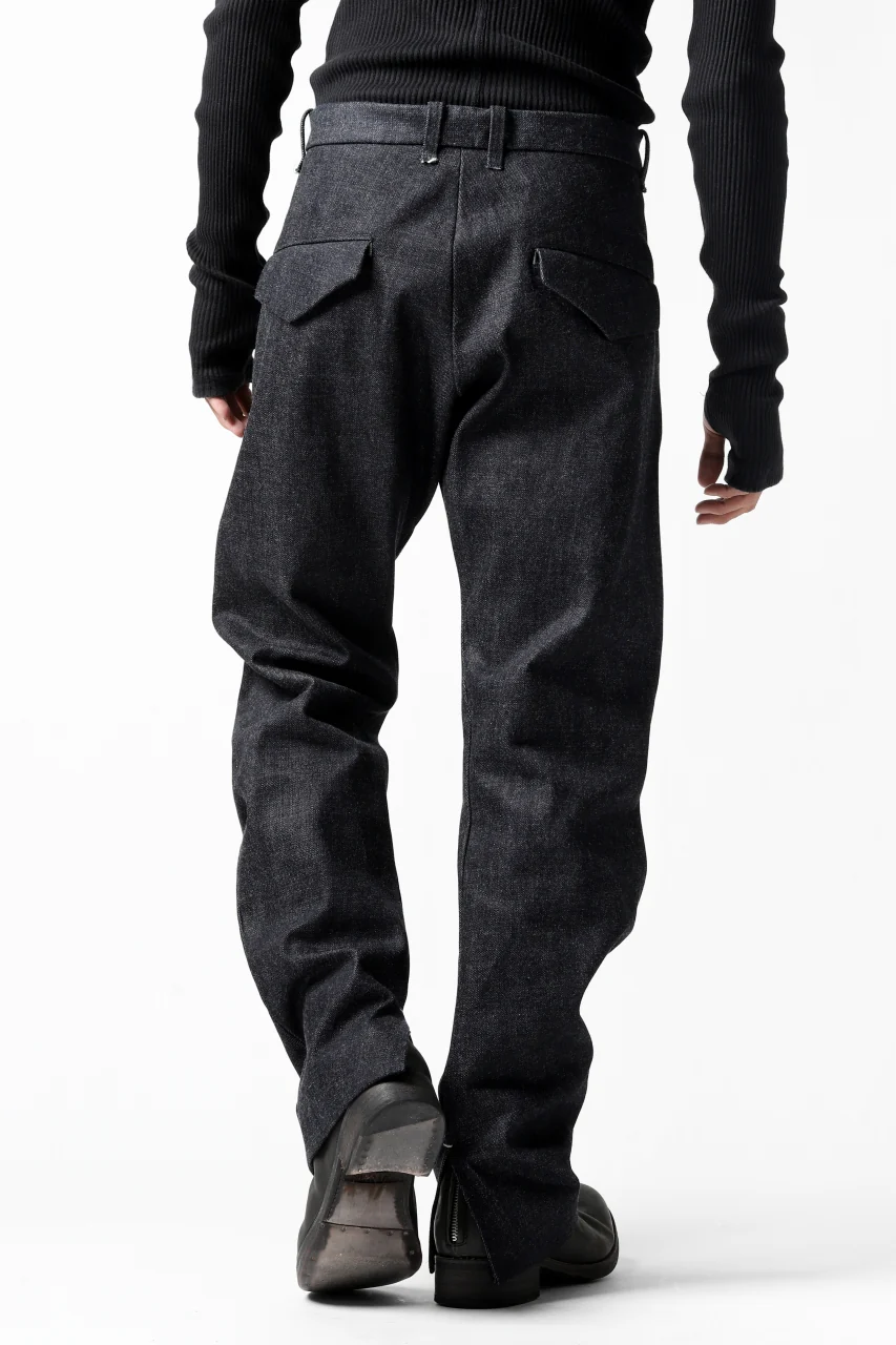 ierib CURVED TROUSERS / 19oz JAPANESE SELVEDGE DENIM (INDIGO) - Image 6
