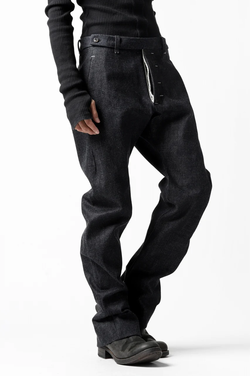 ierib CURVED TROUSERS / 19oz JAPANESE SELVEDGE DENIM (INDIGO) - Image 7