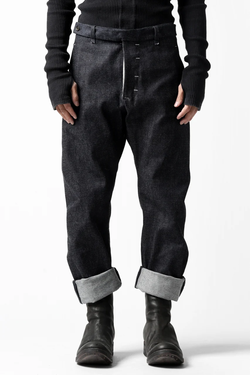 ierib CURVED TROUSERS / 19oz JAPANESE SELVEDGE DENIM (INDIGO) - Image 8