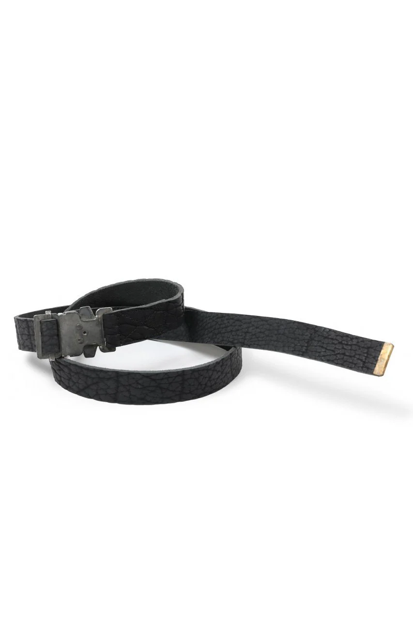 ierib detachable buckle belt / one piece rough bull (BLACK) - Image 21