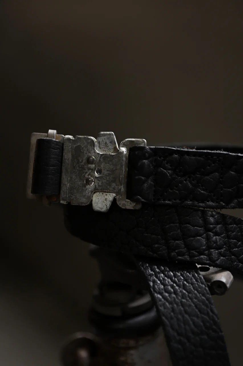 ierib detachable buckle belt / one piece rough bull (BLACK) - Image 39