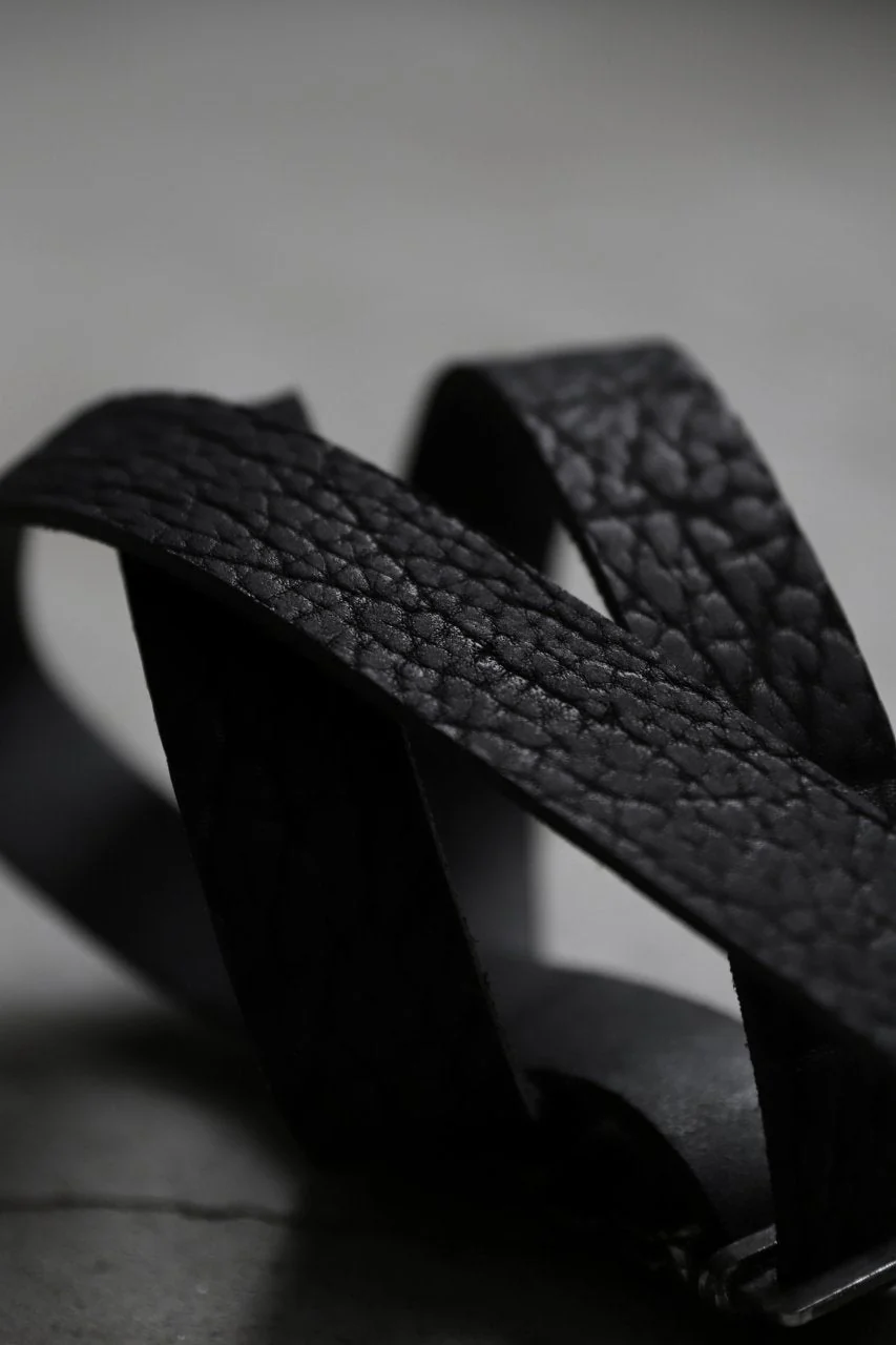 ierib detachable buckle belt / one piece rough bull (BLACK) - Image 44