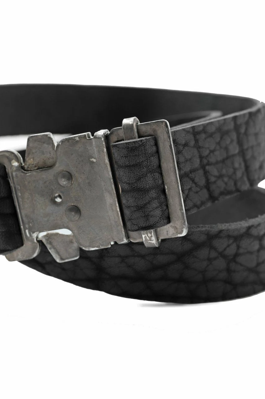ierib detachable buckle belt / one-piece rough bull  (BLACK) - Image 10