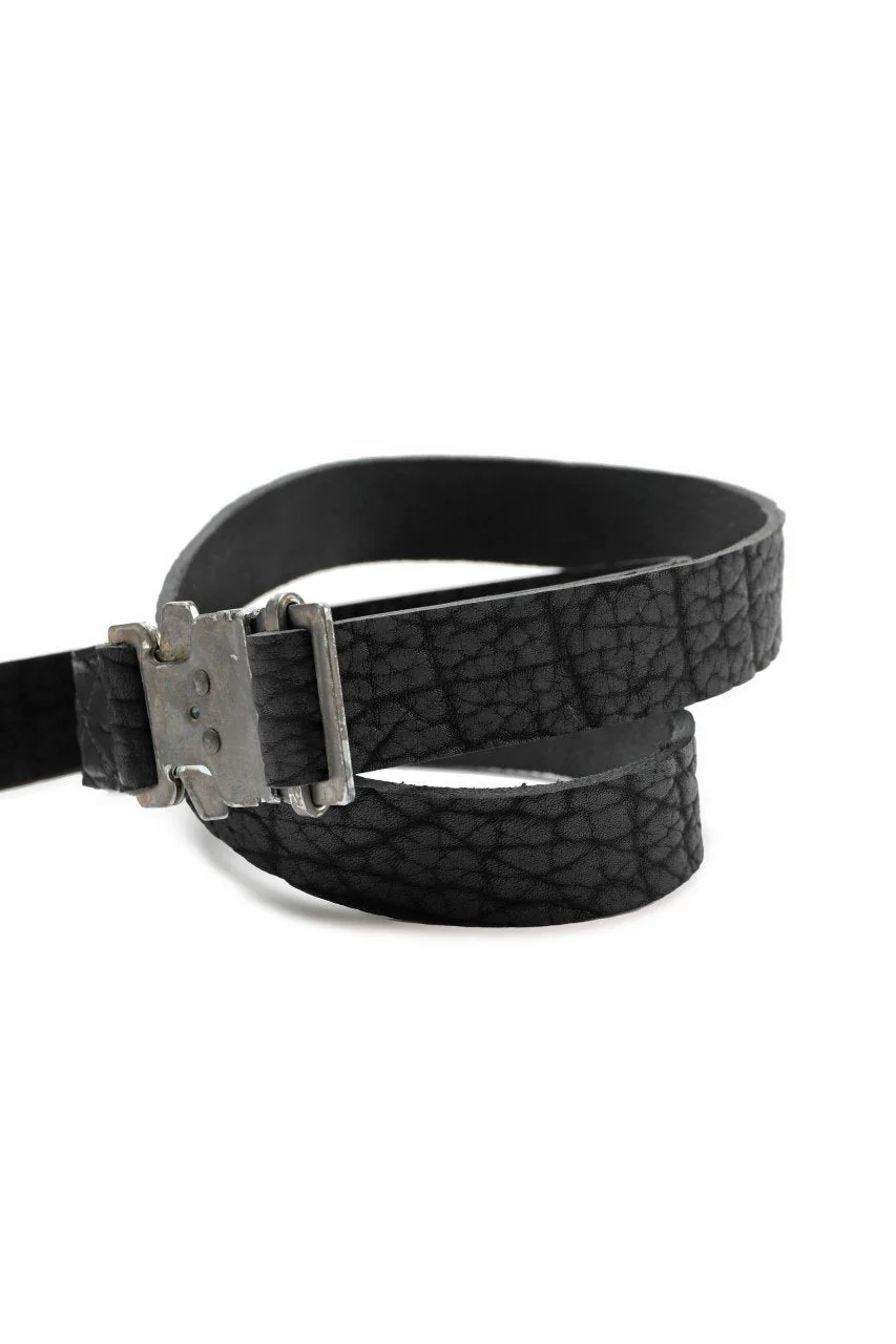 ierib detachable buckle belt / one-piece rough bull  (BLACK) - Image 11