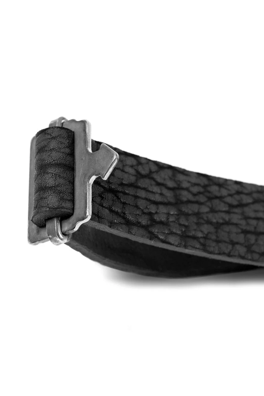 ierib detachable buckle belt / one-piece rough bull  (BLACK) - Image 18