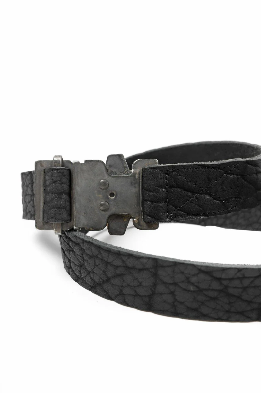 ierib detachable buckle belt / one piece rough bull (BLACK) - Image 28