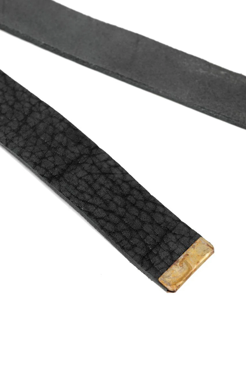 ierib detachable buckle belt / one piece rough bull (BLACK) - Image 36