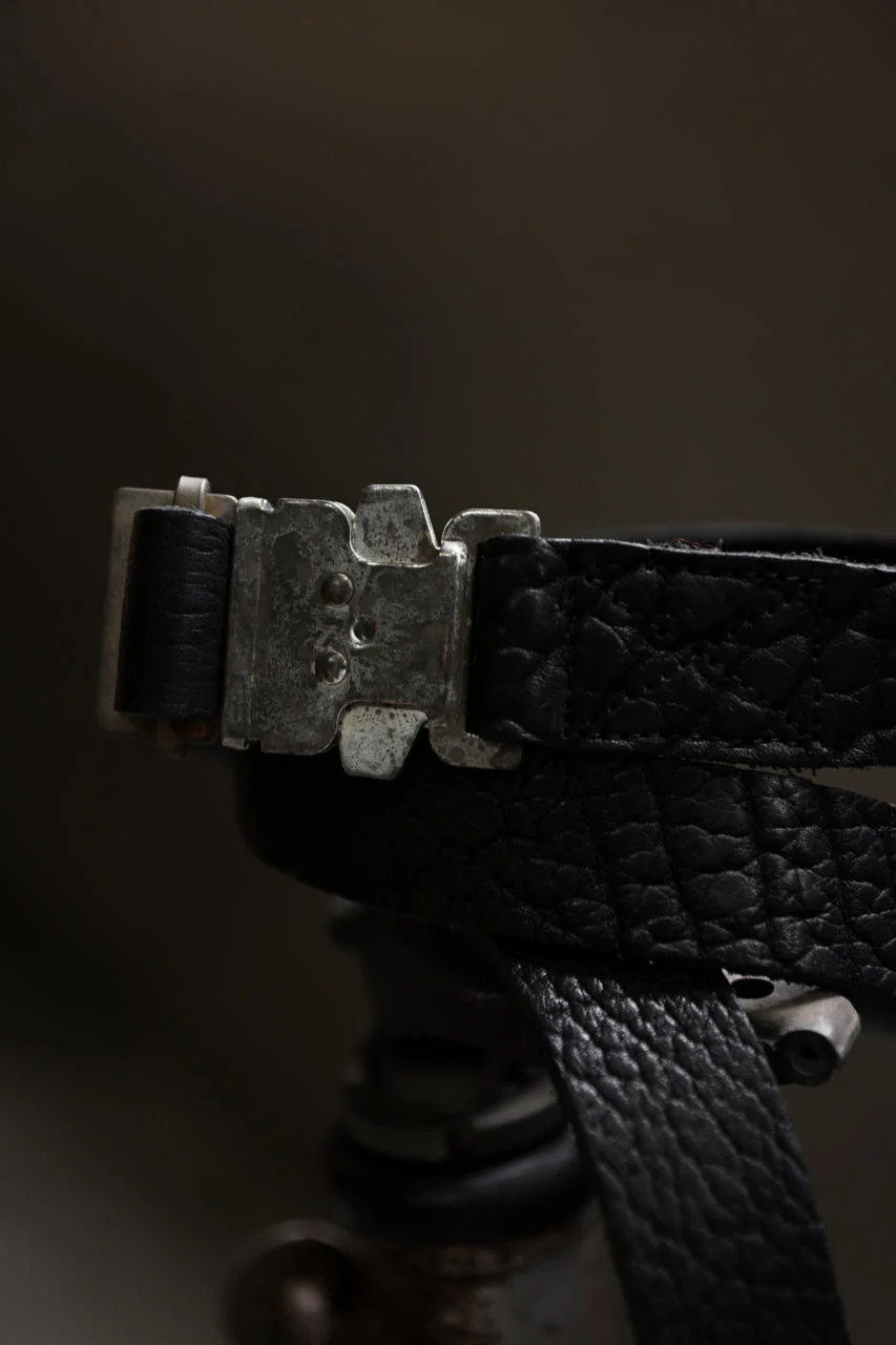 ierib detachable buckle belt / one piece rough bull (BLACK) - Image 39