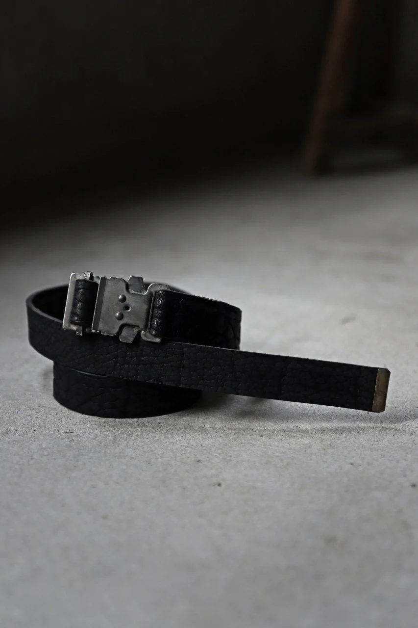 ierib detachable buckle belt / one piece rough bull (BLACK) - Image 41