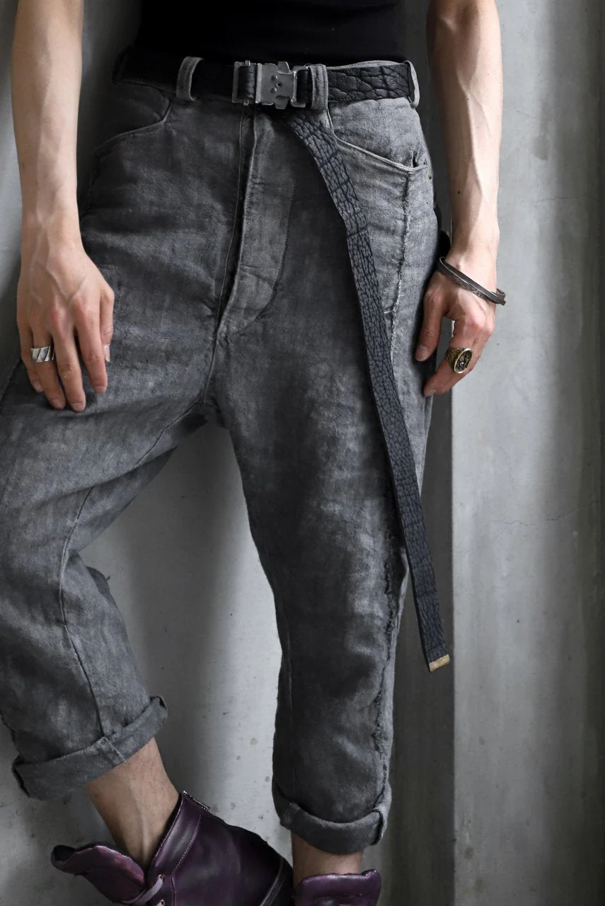 ierib detachable buckle belt / one-piece rough bull  (BLACK) - Image 35