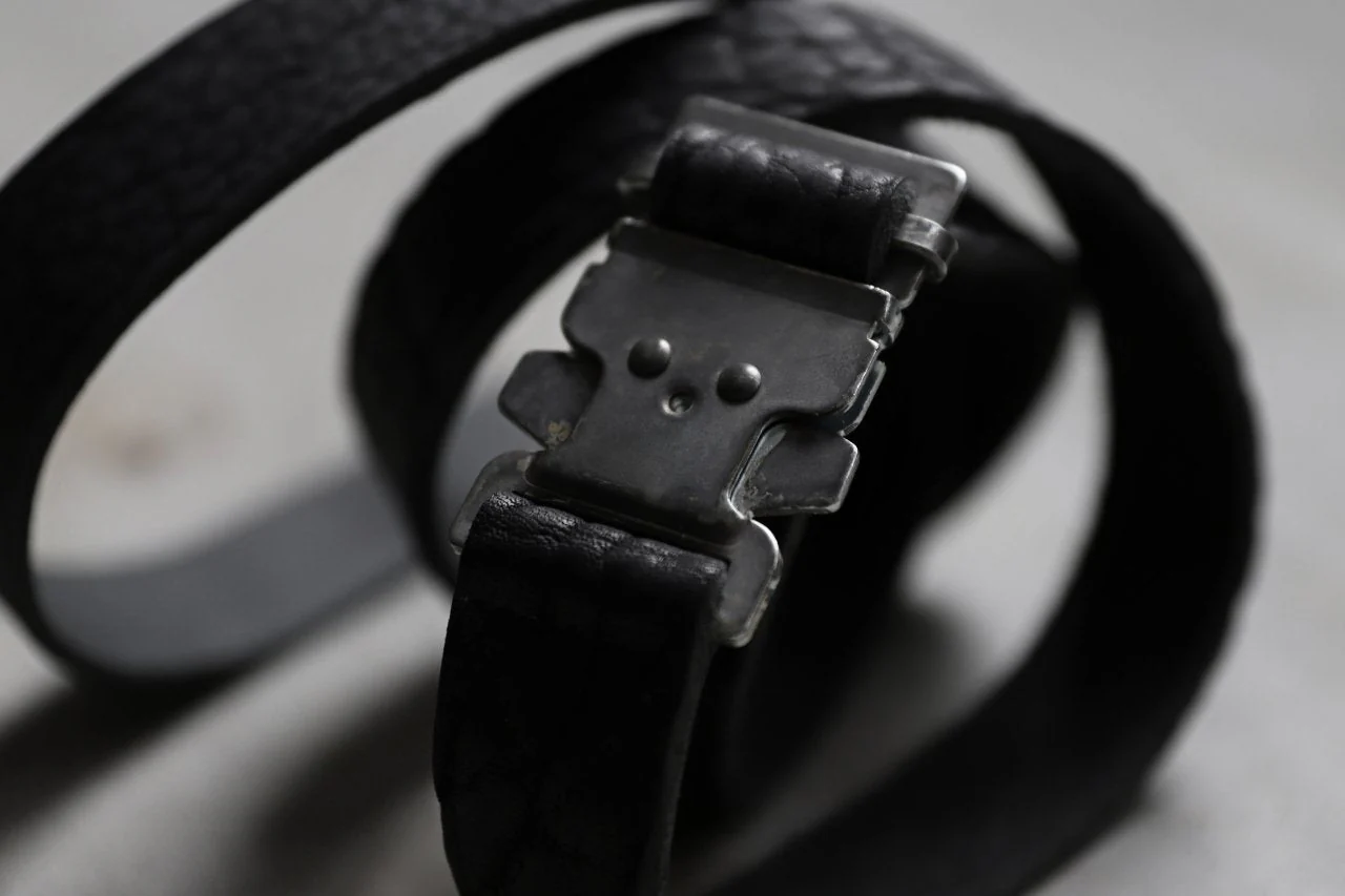 ierib detachable buckle belt / one-piece rough bull  (BLACK) - Image 40