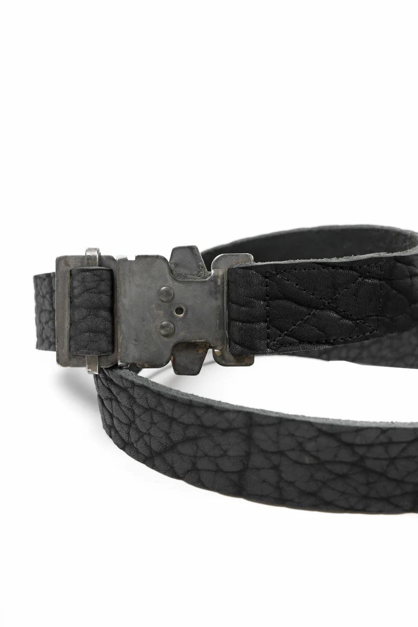 ierib detachable buckle belt / rough bull onepiece (BLACK) - Image 13