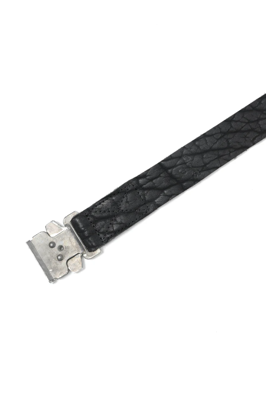 ierib detachable buckle belt / rough bull onepiece (BLACK) - Image 15