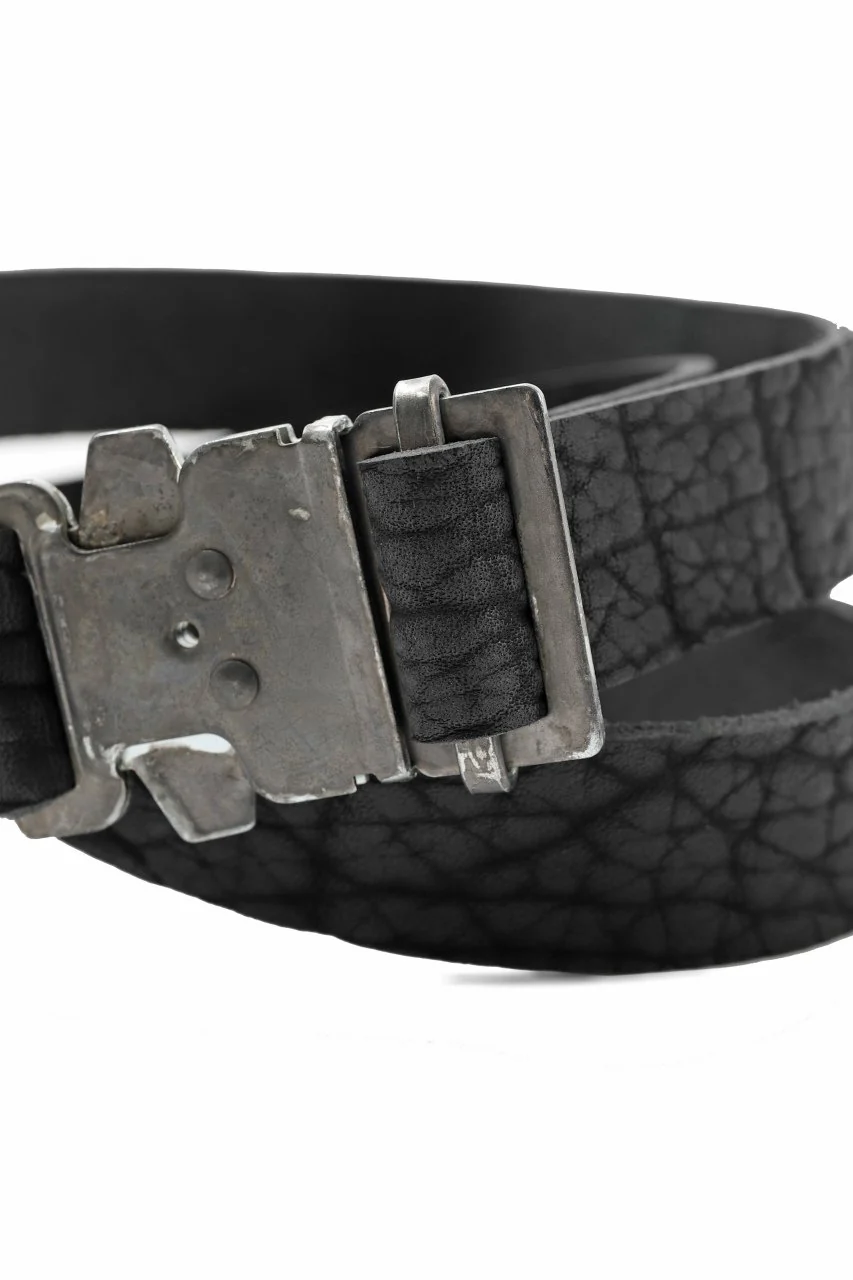 ierib detachable buckle belt / rough bull onepiece (BLACK) - Image 10