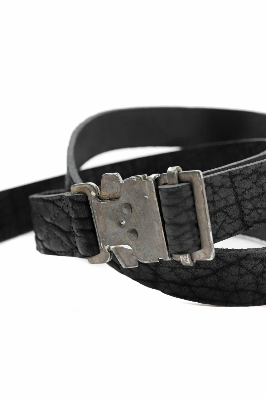 ierib detachable buckle belt / rough bull onepiece (BLACK) - Image 12