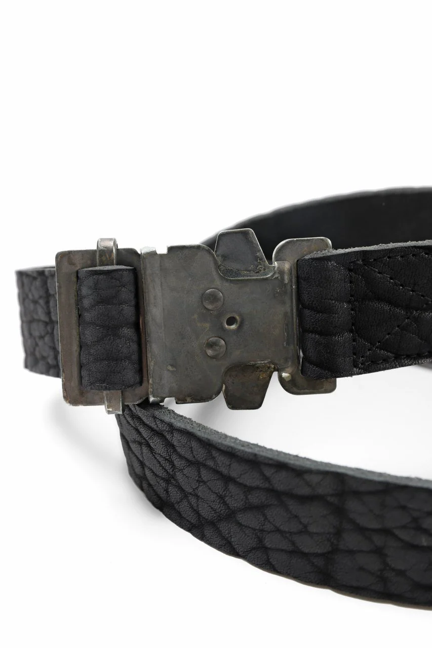 ierib detachable buckle belt / rough bull onepiece (BLACK) - Image 14