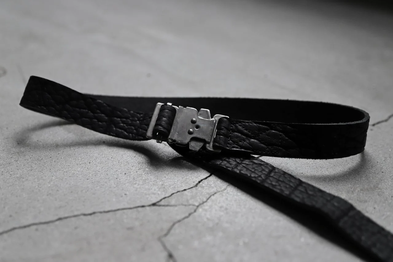 ierib detachable buckle belt / rough bull onepiece (BLACK) - Image 39
