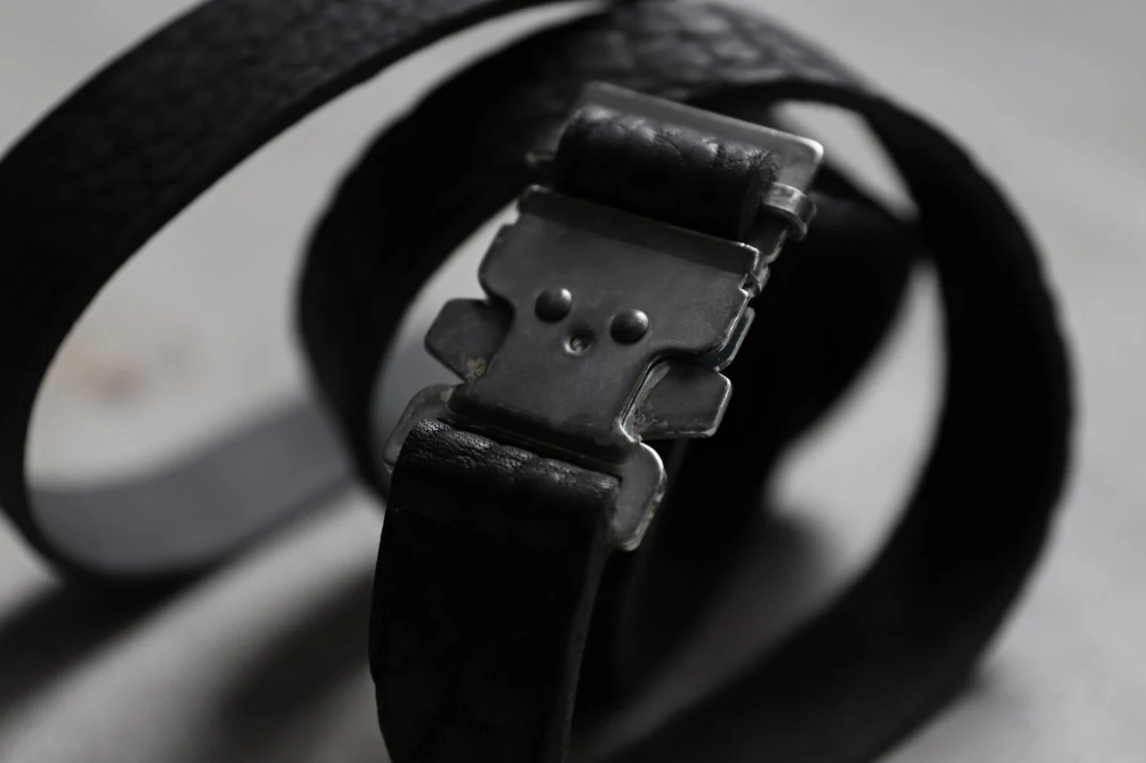 ierib detachable buckle belt / rough bull onepiece (BLACK) - Image 40