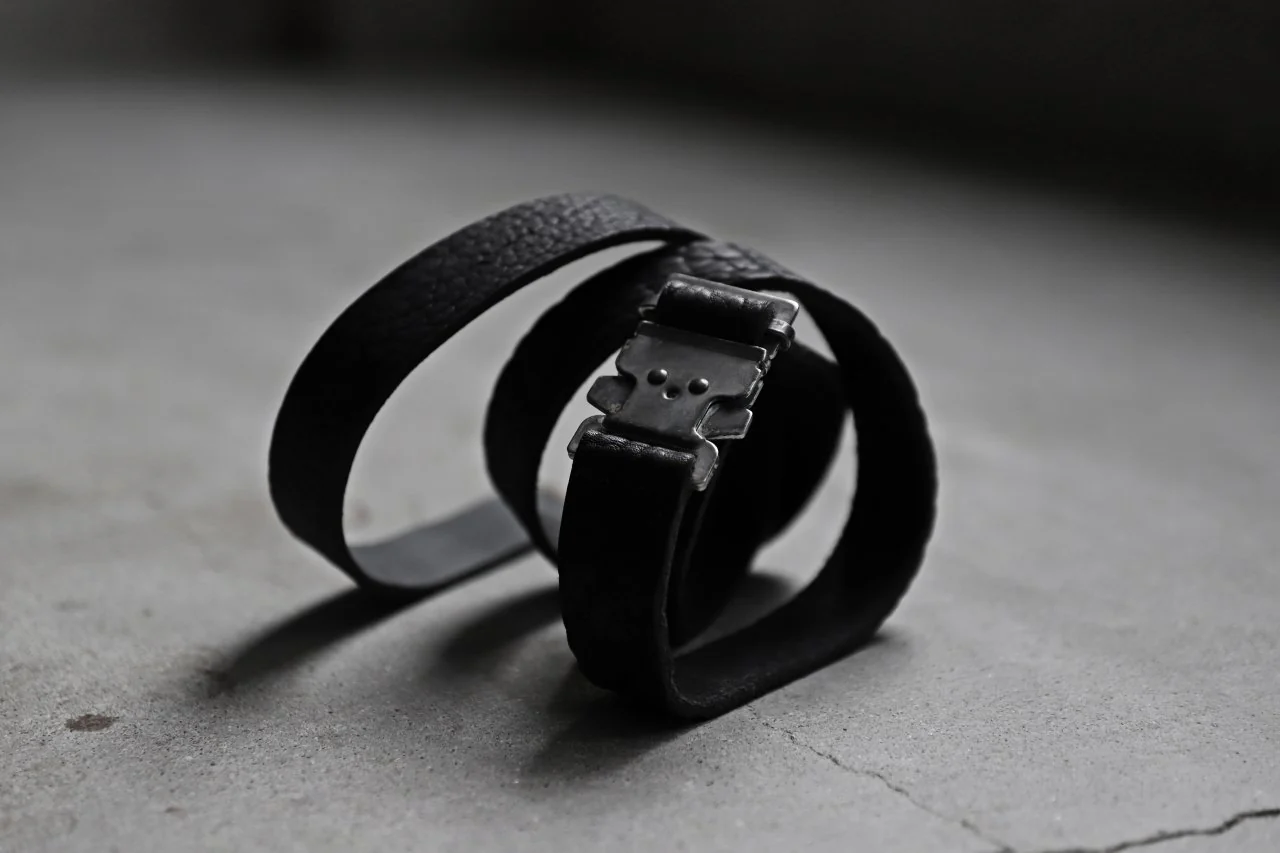 ierib detachable buckle belt / rough bull onepiece (BLACK) - Image 41